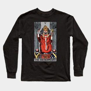 Hierophant Tarot Card Rider Waite Long Sleeve T-Shirt